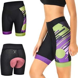 DEALYORK Women's Cycling 3D Padded Underwear Bike Shorts For Women Purple NEW